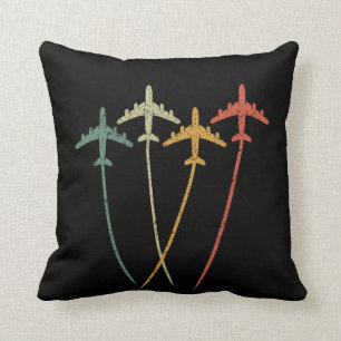 Almofada Aviões Voadores Retro Vintage Aviões Aviões Aer