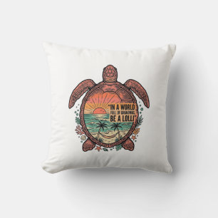 Almofada Avó Engraçada Tartaruga Praia Camisa Vintage Desig