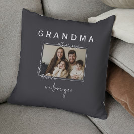 Almofada Avó, Nós Te Amo Foto Floral Rústica