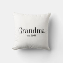 Avó Personalizada Moderno Preto e Branco