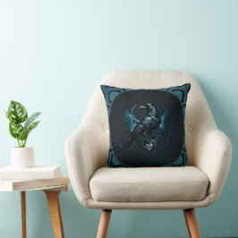 Almofada Avó preto majestoso sentado em um ornamentado