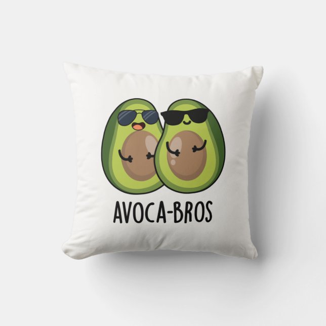 Almofada Avoca-bros Funny Avocado Pun (Frente)