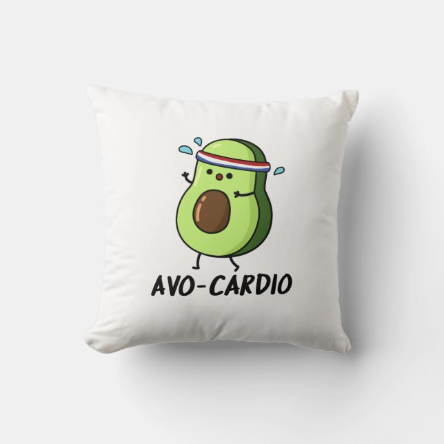 Almofada Avocardio Funny Excercise Avocado Pun (Frente)