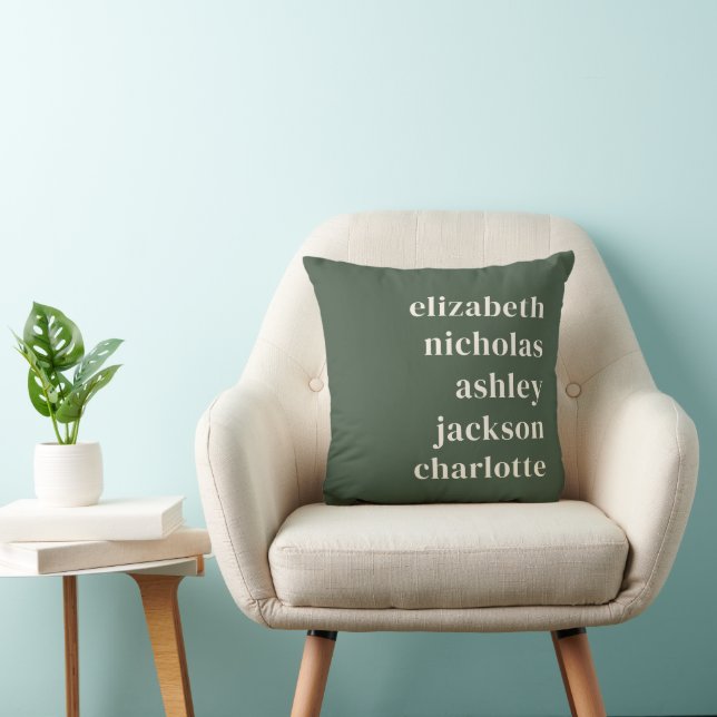 Almofada Avós Nomes Green Modern Trendy Gift (Cadeira)