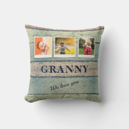Almofada Avós personalizados 3 Colagem de Fotografias