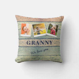 Almofada Avós personalizados 3 Colagem de Fotografias