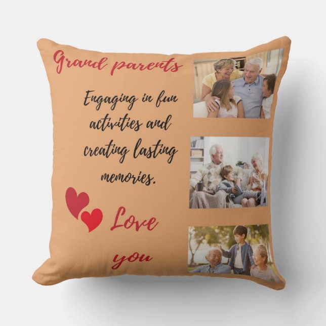 Almofada Avós Te Amo Travesseiro decorativo (Frente)