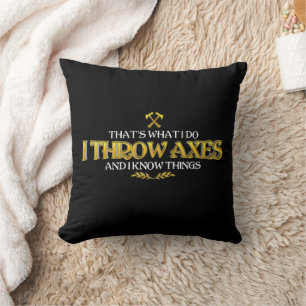 Almofada Ax Throwing - Eu Jogo Eixos E Sei Coisas Engraçada