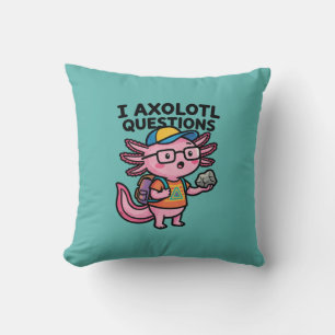 Almofada Axolote Nerd Sarcástico Eu Faço Perguntas de Axolo