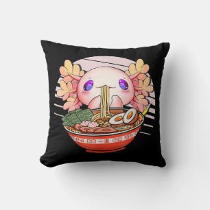 Almofada Axolotl Ramen Noodles Japonês Kawaii Anime Otaku