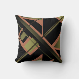 Almofada Azeite Escuro-Azul-Negro-Mosaico Branco-Escuro-Des