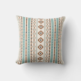 Almofada Aztec Aztec Teal Terracotta Black Cream Mixado (V)