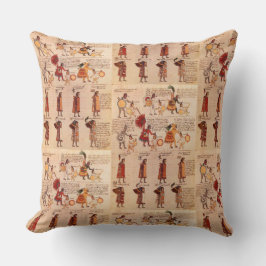 Almofada Aztec Codex Mendoza Native HeritageThrow Travessei
