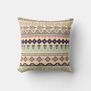 Almofada Aztec Tribal Stripes: Ilustração Vintage