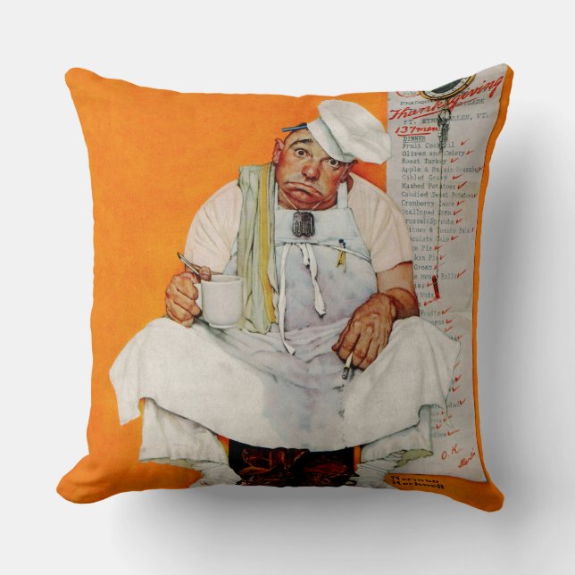 Almofada Azuis do dia da acção de graças (Frente)