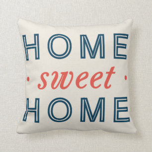 Almofada Azuis marinhos modernos Home doces Home do