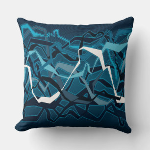 Almofada Azul Abstrato funky