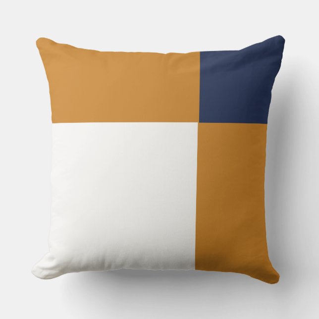 Almofada Azul Amarelo e Pérolas (Frente)