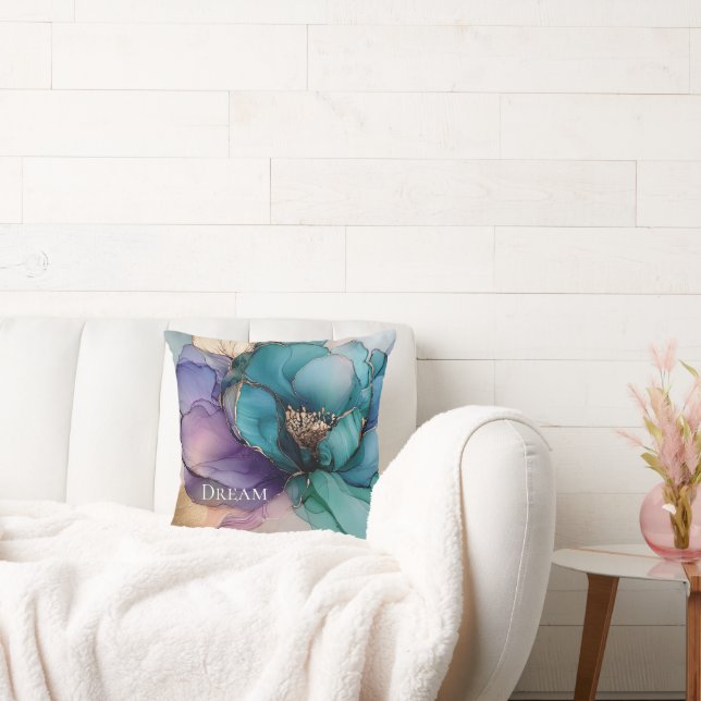 Almofada Azul Azul Azul Roxo Dourado (Sofá)