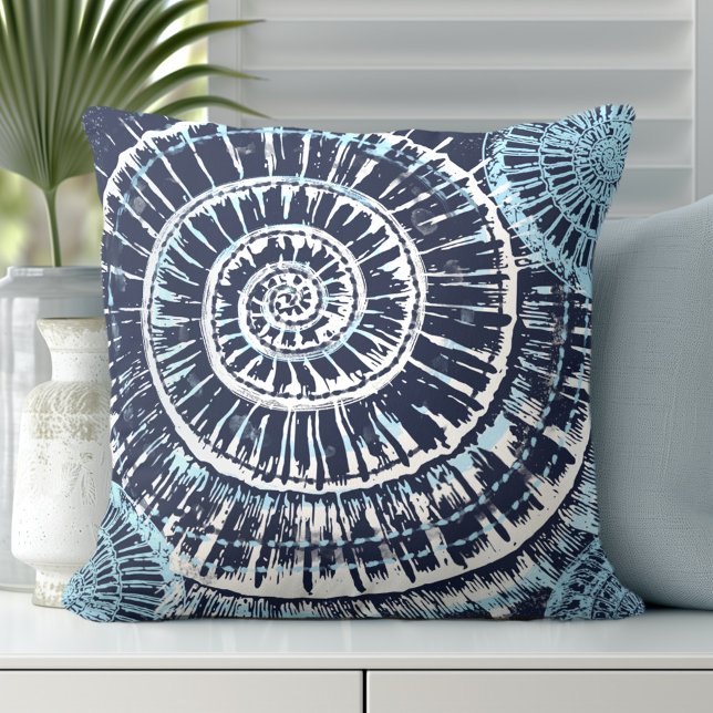 Almofada Azul-azul-marinho-costeira (Discover Gorgeous Coastal Throw Pillows by Totally Coast.)