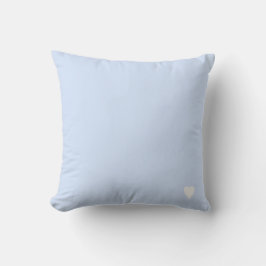 Almofada Azul Bebê Macio Sólido Cor Pastel Com Coração