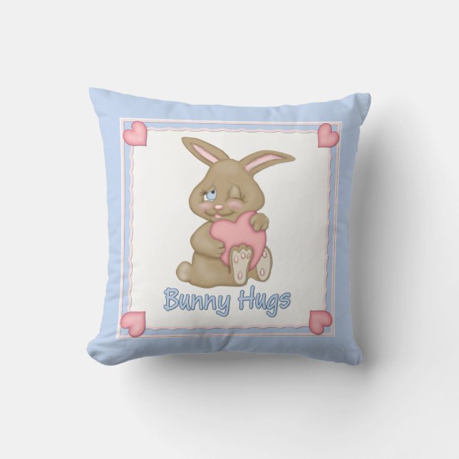 Almofada Azul Bunny Hugs (Frente)