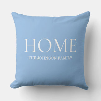 Almofada Azul Claro Personalizada para Casa Famíli