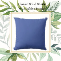 Azul clássico com trim branco