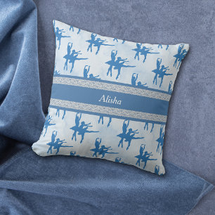 Almofada Azul de duas bailarinas personalizado