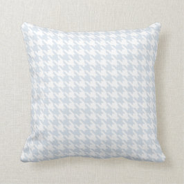 Almofada Azul de prata branco Pied De Poule Houndstooth
