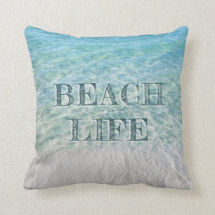 Almofada Azul de turquesa tropical do Sandy Beach da vida