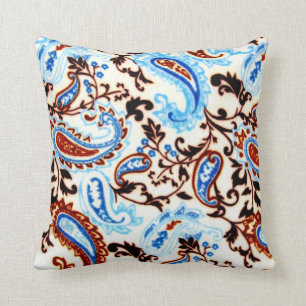 Almofada Azul do Mocha de Paisley
