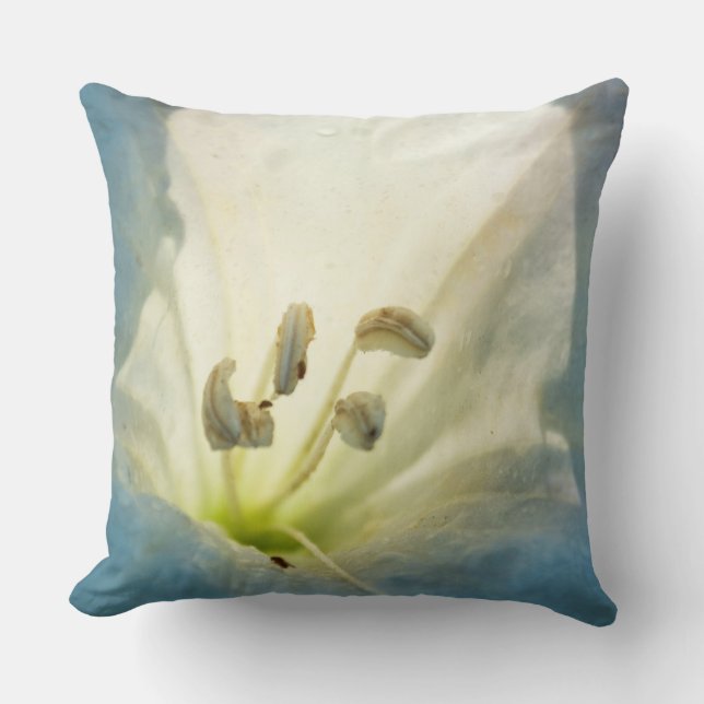 Almofada Azul e branco contemporâneos (Frente)