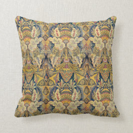 Almofada Azul e travesseiro decorativo Antiqued ouro