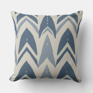 Almofada Azul empoeirado Batik Parang Chevron Geométrico Co