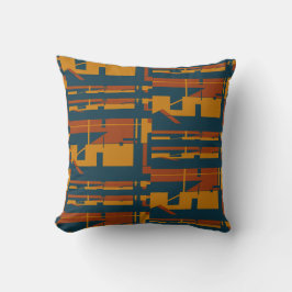 Almofada Azul Escuro e Dourado de ferrugem, sudoeste, olhe