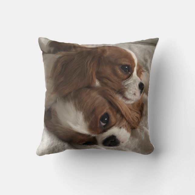 almofada azul médio brilhante (Verso)