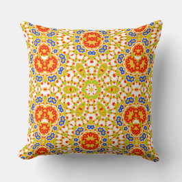 Almofada Azul-mostarda laranja ao ar livre M L