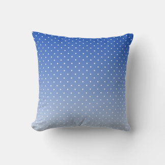 Almofada Azul Ombre com Pequenos Pontos Brancos