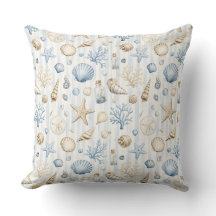 AZUL PASTEL E BEGE CONCHAS TROPICAIS