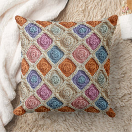 Almofada Azul Pastel Laranja Roxo e Rosa com Visual de Croc