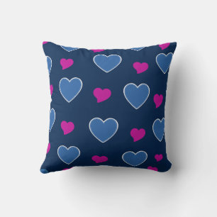 Almofada Azul Rosa Fofo Aconchegante Moderno Romântico Chic