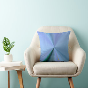 Almofada Azul Verde e Lavanda Floral Abstrato Caprichoso