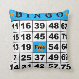 Almofada Azul/vermelho do Bingo de 75 bolas