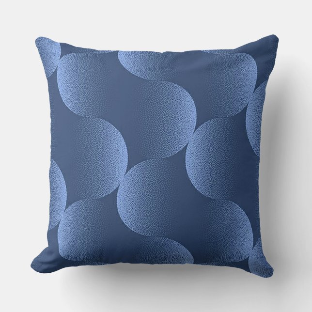 Almofada Azul Vibrante Abstrato Artístico Moderno (Frente)