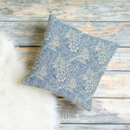 Almofada Azul Vintage Floral Estilo William Morris 