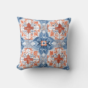 Almofada Azulejo Antigo Floral Personalizado
