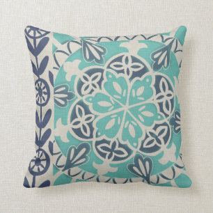 Almofada Azulejo Batik Azul I