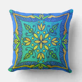 Almofada Azulejo Boho Talavera