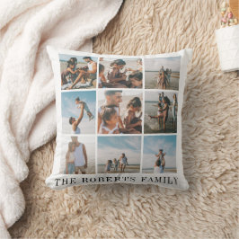 Almofada Azulejo De Colagem De Fotografias Da Família Peel 